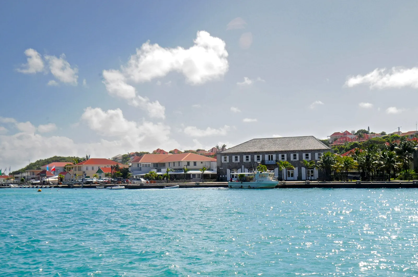Gustavia harbour on St. Barth, the island where the Solstice Collection kept its L'etoile du Berger villa