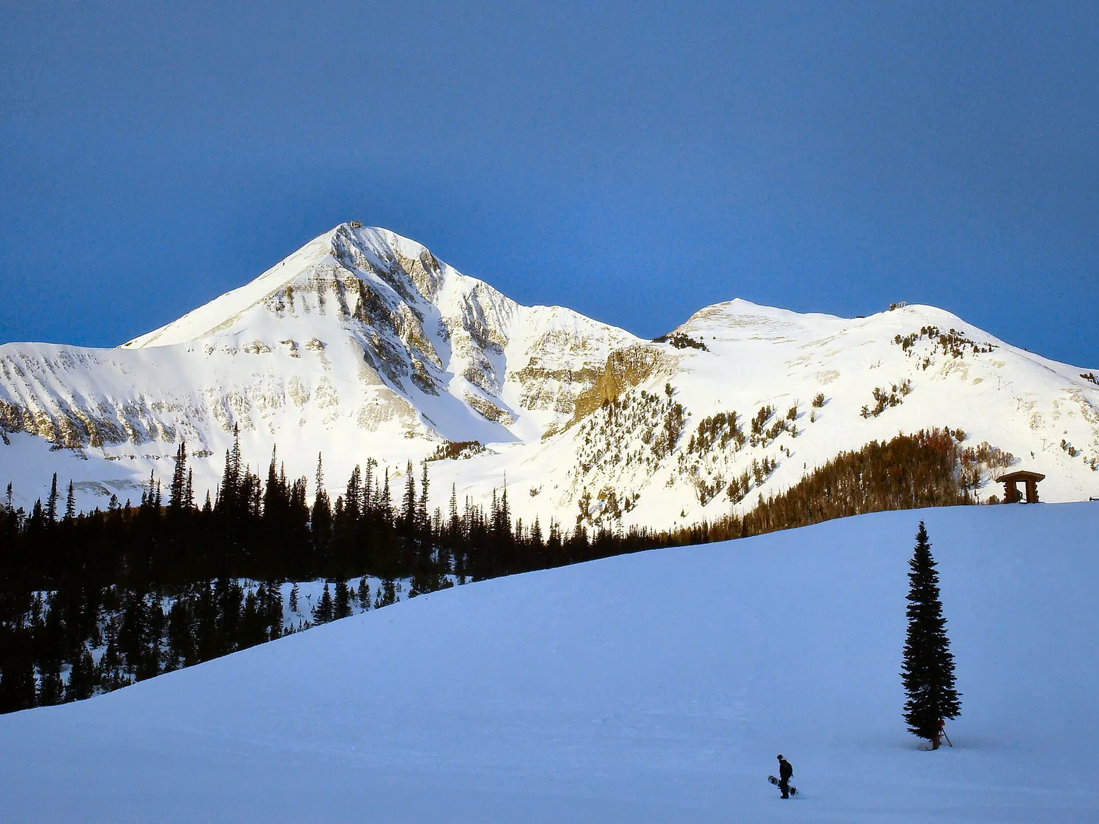 Lone Peak at Big Sky, Montana, in February 2009, the mountain country where the Yellowstone Club was built